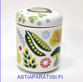R�RSTRAND,Kulinara purkki,Design:Hanna Werning,Sweden 2009, korkeus:n12 cm, halkaisija:n 9.5  ,1 kpl,65�/kpl ( Tuote nro 112Y )