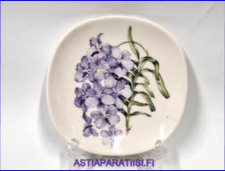 ARABIA,Sein�lautanen Vanda coerulea, World wildlife fund., Design: Mary Grierson,Mitat Korkeus n. 12 cm, leveys n. 12 cm,1kpl.45�/kpl,( Tuote nro 218AM )