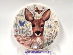 ARABIA,Fauna sein�lautanen, Peura, Design: Tuula Lappalainen,Mitat Halkaisija,n. 12 cm,1kpl.45�/kpl,( Tuote nro 221AM )