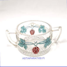 RIIHIM�EN LASI,  Ryp�le sokerikko korkeus:n.5,5 cm, Halkaisija:n.8,5 cm, 0kpl, ( Tuote nro / Item #142S )