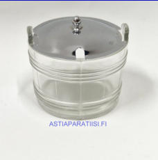 KARHULAN LASI,sokerikko ter�skansi,sokerikko, Sokerikon korkeus:n.7,5 cm, Halkaisija:n.10 cm, pari,35� ( Tuote nro / Item #150S )