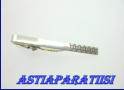 Hopeinen solmioneula, Made in Finland 1965, Velj.s. Helsinki, mitat n. 4,5cm x 0,4cm, 48�