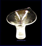 IITTALA,Kanttarelli 3200 / 3800,Design: Tapio Wirkkala,suunniteltu: 1946,tuotannossa: 1952-1957,korkeus n. 8,2 cm, leveys n. 9 cm,1kpl,400�