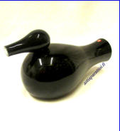 IITTALA,lasilintu, Design :Giorgio Vigna,korkeus 12 cm, pituus. nokasta pyrst��n 23 cm,1KPL,650�