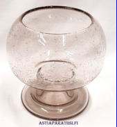 NUUTAJ�RVI, Taidelasi maljakko, Sargasso,Design:Kaj Franck ,Korkeus n. 14,5cm  Leveys n.14,5 cm,1kpl,90�