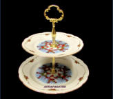 APILANLEHTI,kerrostarjotin Christineholm porcelaine exclusive edition, Design:  Carl Larsson APILANLEHTI, PERINNEJOULU 2-KERROSVATI, UUSI, 1KPL,125�