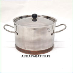 OPA, terasKattila, Kuparipohja, 2l. halkaisija,n. 16,5 cm, kork. n. 11 cm , 1kpl, 45�/kpl,( Tuote nro 126TA)