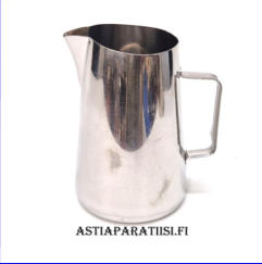 VIISO Oy,ruostumaton,Tyylik�s ter�s vesikannu, halkaisija,n. 14 cm, kork. n.21 cm , 1kpl, 28�/kpl,( Tuote nro 135TA)
