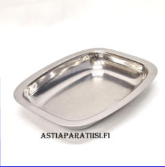 Ruostumattomasta ter�ksest� Painometalli,Vati, halkaisija,n. 26 cm, X. n.19 cm , 0kpl, ( Tuote nro 144TA)