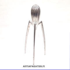 Alessi Juicy Salif sitruspuristin, kiilt�v� alumiini,Design: Philippe Starck,Korkeus,n.29,5 cm, halkaisija 12 cm,1 kpl, 65�/kpl,( Tuote nro 189TA)