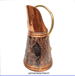 SATEVARJOTELINE, kuparia ja messinki�.Korkeus,n.50cm, halkaisija 27 cm,1 kpl, 180�/kpl,( Tuote nro 219TA)