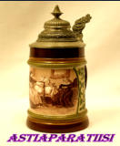 GERMAN Beer Steins rokokoo tube Antique Designs,22cmX9,5cm 75�