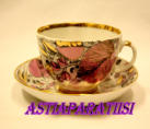 LOMONOSOV, st.Petersburg PORCELAIN CUP AND SAUCER PINK+GOLD,2kpl,45�/kpl