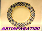 LOMONOSOV  Russian Porcelain COBALT NET Dessert Plate,j�lkiruokalautanen,halk. n. 18cm,4kpl,38�/kpl