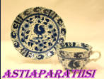 Japan Phoenix Ware Cup Saucer Blue and White Porcelain Flying Turkey,2KPL,35�/KPL