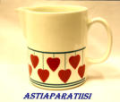 Ditmar urbach porcelain,  kannu,n. 14,7cm x 11,5cm, 1kpl. 65�