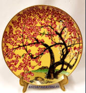 (Helmikuu / February )Vintage Japanese hand painted,  Design: Franklin Mint Porcelain Plates 1979,Japanilainen koristelautanen, kuukausiaiheet, halkaisija n.26 cm,1kpl, 95�/kpl
