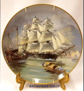 The Great Clipper Ships, Sea Witch, sein�lautanen,  Franklin Porcelain,Franklin Porcelain,CUTTY SARK PLATE THE GREAT CLIPPER SHIPS COLLECTION FRANKLIN PORCELAIN, halkaisija n.23 cm,1kpl, 50�/kpl