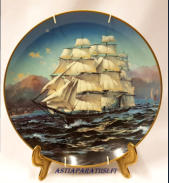 The Great Clipper Ships, Challenge, sein�lautanen,Franklin Porcelain,Franklin Porcelain,CUTTY SARK PLATE THE GREAT CLIPPER SHIPS COLLECTION FRANKLIN PORCELAIN, halkaisija n.23 cm,1kpl, 50�/kpl