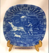 1971 Julen Rorstrand Sweden Limited Edition Collector's Piece Plate,mitat n.19,5 cm X 19,5 cm,1kpl, 45�/kpl