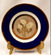 Keito Japanese enamel & 24kt gold fine china plate,halkaisija n.19,8 cm,1kpl, 45�/kpl