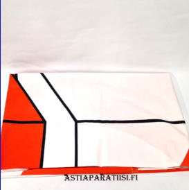 MARIMEKKO, Vintage " Rajalla " kangas verho,Design:Katsuji Wakisaka,1972-luku,Ollut k�yt�ss�, mutta ehj� ja tahraton,mitat ,n.168 X 124 cm, 2 kpl,85�/kpl (Tuote nro / Item 107VE)